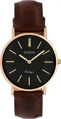 Produktbild von Oozoo Damen Lederarmband Uhr Vintage Series braun Analog Quarzuhr UOC9839A