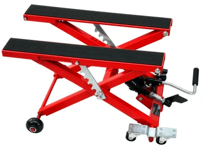 Produktbild von KRAFT&DELE | Motorradheber, Motorradhebebühne, 500kg, höhenverstellbarer 100-410mm, Hebescheren-Mittelständer mit Kapazität von 500kg, Fahrradreparatur-Scherenheber
