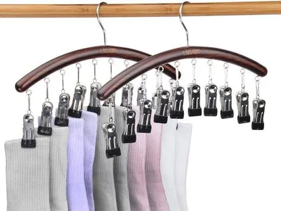 Image de Séchoir à linge pivotant à 360 degrés, 10 pinces, couleur rétro