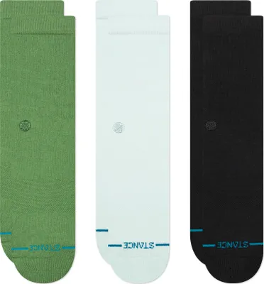Produktbild von Stance Icon 3 Pack Crew Socken ICe BLue