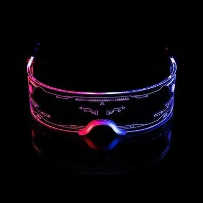 Zdjęcie produktu dla Okulary Rgb Led 7 Kolorów Świecące Na Imprezę