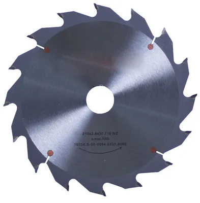 Produktbild von CONNEX Handkreissägeblatt, hartmetallbestückt, grob, 210 x 30 mm, 16 Zähne, COM362104