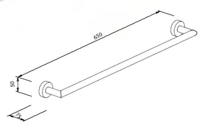Produktbild von Dietsche Badetuchstange chrom 80cm x 10, 777510