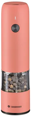 Image de Moulin à poivre électrique Zassenhaus KÖLN, USB, 14 cm, couleur corail