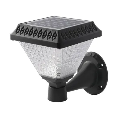 Image de Applique solaire V-TAC - IP44 - Noir - 0.8W- 75 Lumens - 3IN1