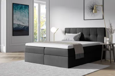 Produktbild von Boxspringbett Schlafzimmerbett BURGOS 180x200cm Schwarz