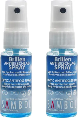 Produktbild von Brillen-Antibeschlag Schutz vor beschlagene Brillengläsern Antibeschlagspray 2x 30ml