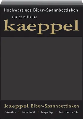 Produktbild von Kaeppel Biber Bettlaken Betttuch 180-200x200 cm Spannbettlaken 14 Farben Uni Öko, Farbe:Anthrazit