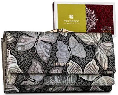 Produktbild von Peterson Portemonnaie aus Leder für Frauen Odoondi schwarz One size