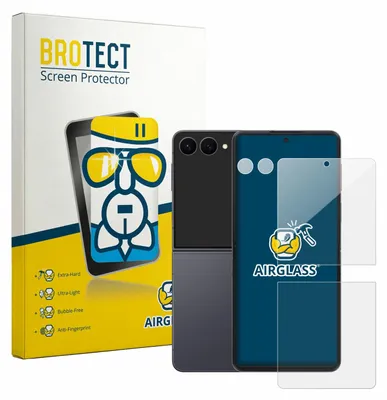 Produktbild von BROTECT Schutzglas für Samsung Galaxy Z Flip 8 (Display+Kamera) Schutzfolie Panzer Folie Glas Display Schutz klar
