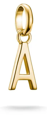 Image de Thomas Sabo Charm pendentif, lettre "A", en argent, doré