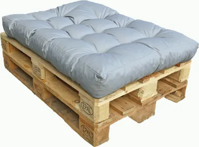 Produktbild von Palettensitzkissen einzeln grau 120x80 cm Sitzkissen Outdoor Indoor Europaletten