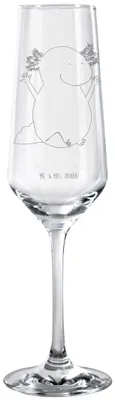 Produktbild von Mr. & Mrs. Panda Glas Axolotl Hurra - Transparent - Geschenk, Sektglas, Lurch, Freude, Trinkglas, Champagnerglas, Motivation, graviertes, Sektflöte
