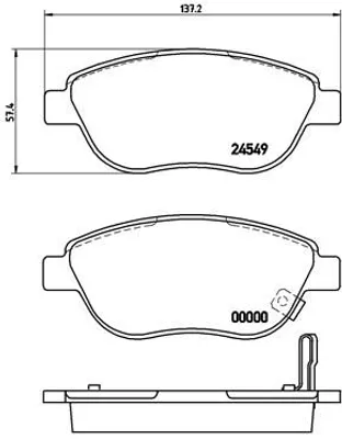 Produktbild von Brembo Bremsbelagsatz, Scheibenbremse Vorderachse P 59 052