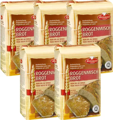 Produktbild von BIELMEIER Brotbackmischung Roggenmischbrot 5 Stück á 1000 g Küchenmeister