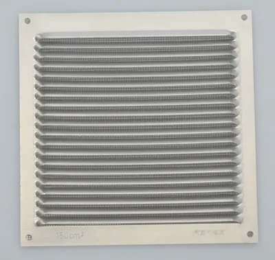 Produktbild von Wetterschutzgitter Aluminium eckig flach 100 x 100 mm
