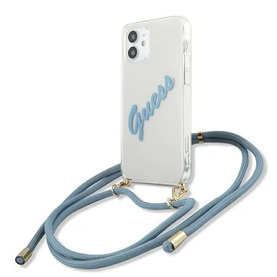 Produktbild von Guess Guhcp12Scrtvsbl Iphone 12 Mini 5,4 Niebieski/Blue Hardcase Script Vintage