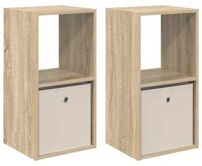 Image de Table de chevet 2 pcs Chêne Sonoma 35 x 32 x 68,5 cm