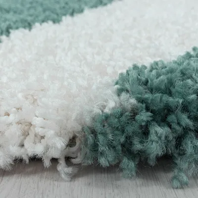 Produktbild von Hochflor Teppich Tarra Läufer, Farbe: Blau, Größe:80x250 cm