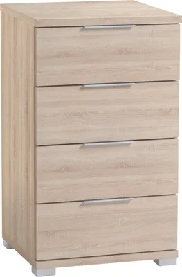 Produktbild von Nachtkommode >Smilla< in Eiche Sonoma, Melamin - 46x79x42cm (BxHxT)
