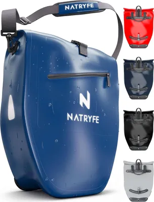 Productafbeelding van Famanu fietstas, waterdicht - 20 liter inhoud, robuust en reflecterend, met schouderriem
