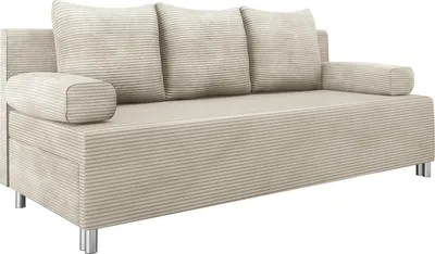 Produktbild von MIRJAN24 Schlafsofa Dover Cord mit Bettkasten und Schlaffunktion, Bettsofa, Couch vom Hersteller (Sofa ohne Polsterhocker, Farbe: Poso 100)