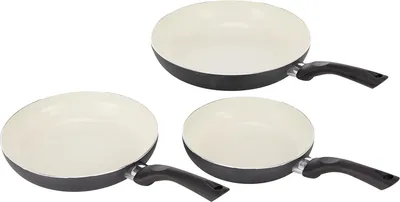 Produktbild von 3-teilige Pfannenset - Aluminium - Schwarz - 20/24/28 cm