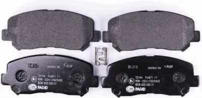 Produktbild von Bremsbelagsatz mit Verschleißwarnkontakt 15,8 mm HELLA für u.a. MAZDA CX-5