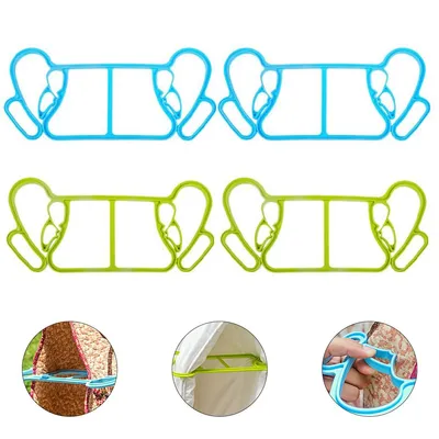 Produktbild von 2er Set extra starke Wäscheklammern für Decken, große Bettdecken Clips, rutschfest, für Handtücher, Vorhänge & Outdoor Garten Balkon