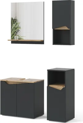 Produktbild von Badmöbel-Set Vicco Marelle Anthrazit 4 Teile, Model 47694