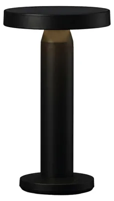 Immagine prodotto di Luxus Europe - Lampada da tavolo solare Rio nera - Lampada da tavolo LED solare senza fili per esterni - Alimentazione a energia solare e ricarica tramite USB-C