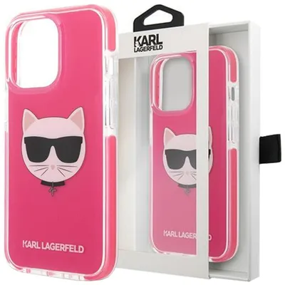 Produktbild von Karl Lagerfeld KLHCP13XTPECPI iPhone 13 Pro Max 6,7" hardcase  Choupette Head Schutzhülle