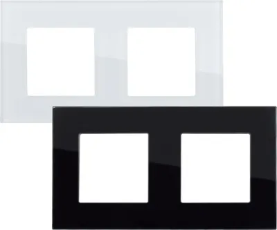 Produktbild von Glasrahmen 2 Module Modern Schwarz