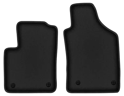 Immagine prodotto di Tappetini anteriori in moquette per Fiat 500 FL 2013-2019 (hatchback) – 2 pezzi, neri, su misura – Wielganizator DURBAN
