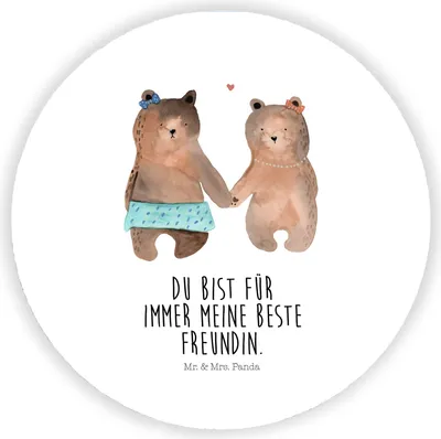 Produktbild von Mr. & Mrs. Panda magnet Bär Freundin - Weiß - Geschenk, Kühlschrankmagnet, pinnwand, für magnettafel, pinwand, kühlschrank, Teddy