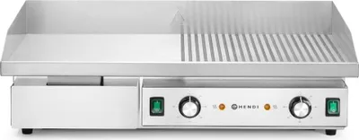 Immagine prodotto di Griglia, metà liscia, metà rigata, HENDI, Linea Budget, 400V/4400W, 720x460x(H)241mm