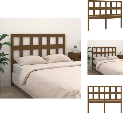 Produktbild von vidaXL Kopfteil Honigbraun 205,5x4x100 cm Massivholz Kiefer -  Kopf- & Fußenden