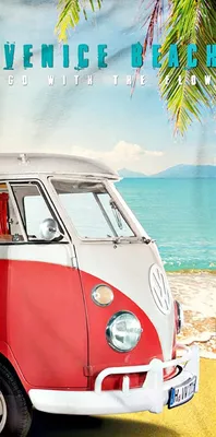 Immagine prodotto di VW Volkswagen Bulli T1 Venice Beach 067 Telo mare 75x150 cm