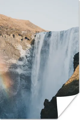 Produktbild von MuchoWow® Poster Wasserfall - Felsen - Natur 40x60 cm - Plakate für die Wand - Poster Babyzimmer