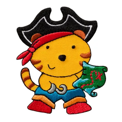 Produktbild von Mono Quick 14404 Tiger Pirat Bügelbild, Patch ca. 6,7 x 5,7 cm Applikation