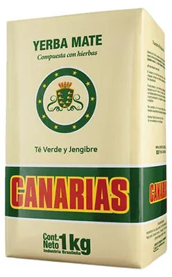 Obrázek produktu pro Yerba Mate Canarias, zelený čaj a zázvor, 1 kg, 1000 g