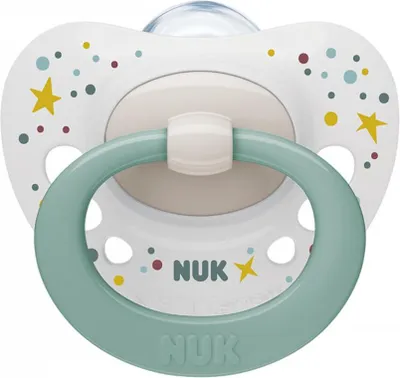 Produktbild von NUK Signature Schnuller 0-6m grün und weiß, Gr. 0-6 m