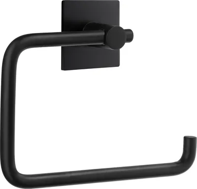 Produktbild von Toilettenpapierhalter - Messing - Schwarz - 14 x 9 cm