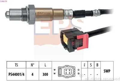 Zdjęcie produktu dla Sonda lambda Italy - odpowiednik OE od EPS (1.998.175) Czujnik przygotowania mieszanki czujnik tlenu