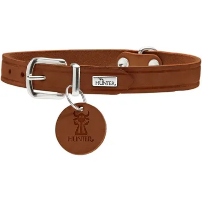 Produktbild von Hunter Hundehalsband Aalborg Halsband Leder Cognac 45-55cm lang; 2,5cm breit