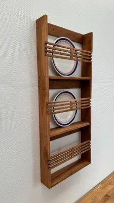 Produktbild von Wandregal 41x96cm "Linea" Teakholz massiv natur