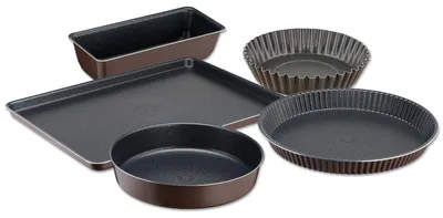 Produktbild von Tefal Perfectbake Set mit 5 Kuchenformen, braun, 30 cm, verpasst, 24 cm, Cake 28