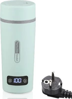 Obrázek produktu pro 350ml elektrická cestovní varná konvice – mini varná konvice z nerezové oceli s ochranou proti rozlití, 4 teplotními stupni a funkcí udržování teploty, vhodná na cesty i do kanceláře