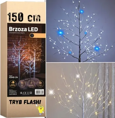 Obrázek produktu pro Vánoční stromeček Blesk Bříza LED Vánoční dekorace 150 cm 120 LED teplé