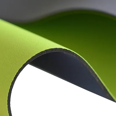 Neoprenstoff limette-graublau